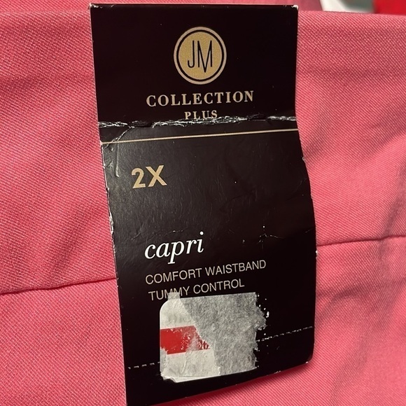 JM Collection Plus Size Tummy Control Pull-on Capri Pants, Created for Macy's - - Picture 7 of 7
